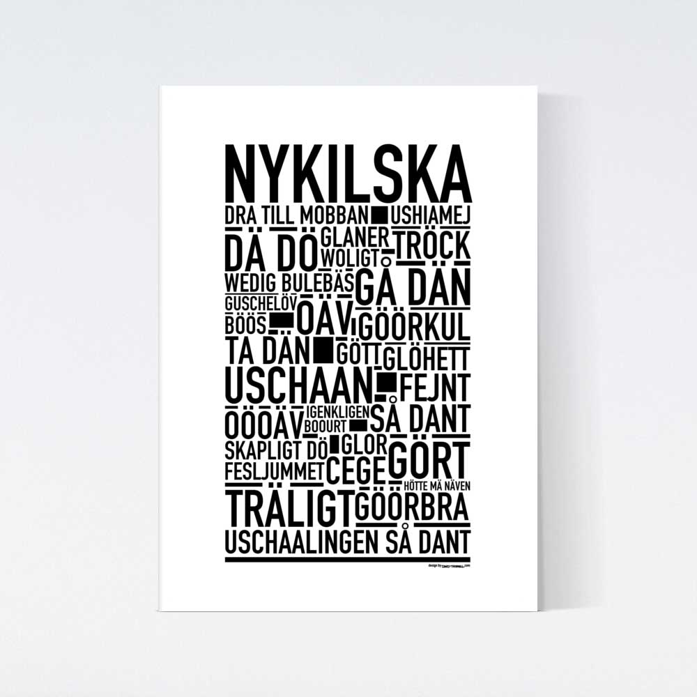 Nykilska Dialekt Text Poster