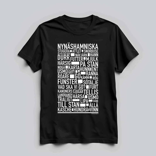 Nynäshamnitiska Dialekt Text T-shirt