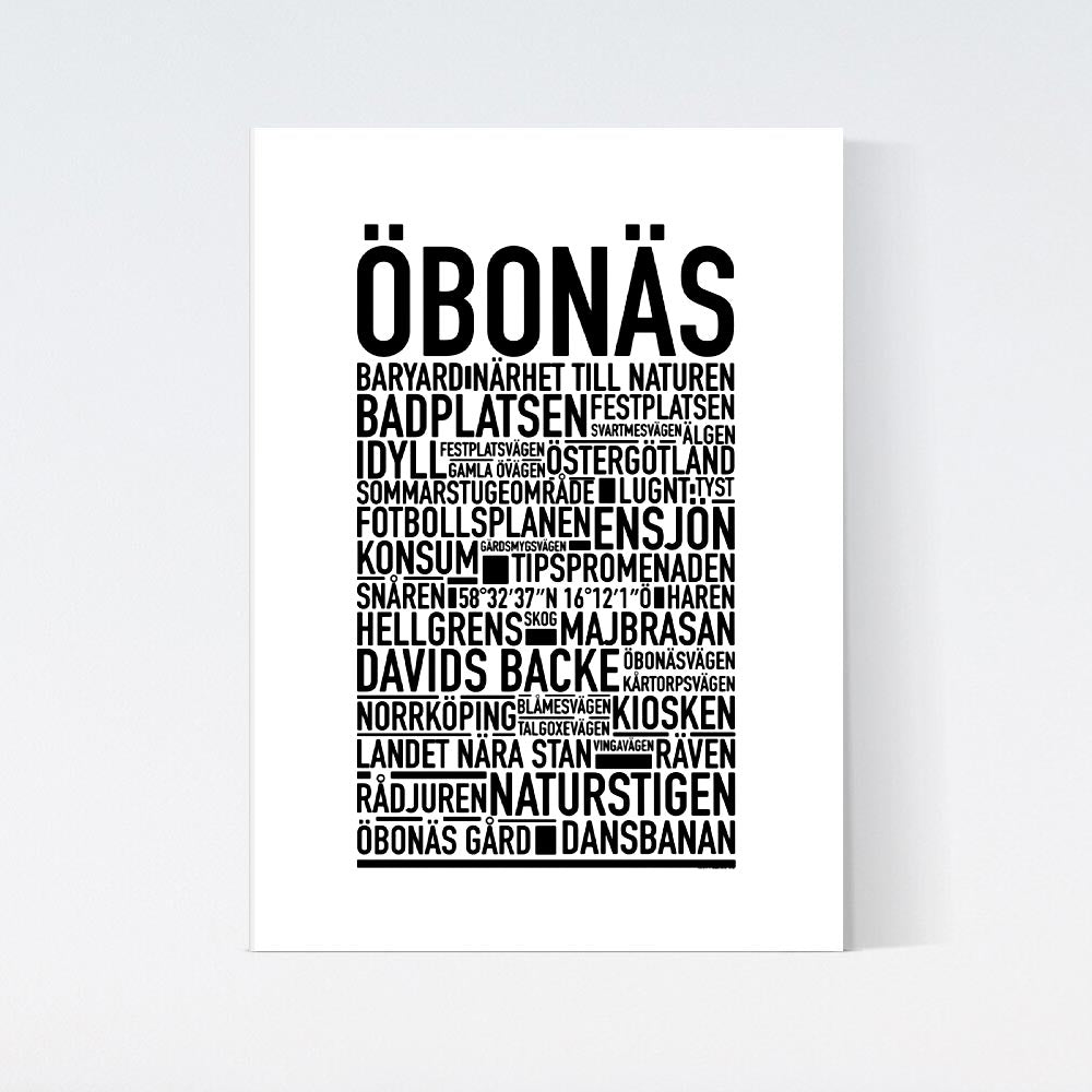 Öbonäs Text Poster
