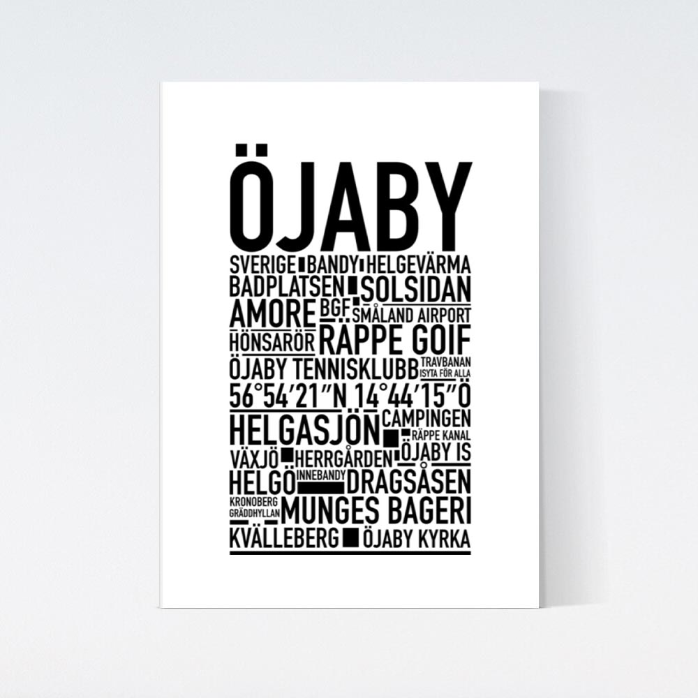Öjaby Text Poster