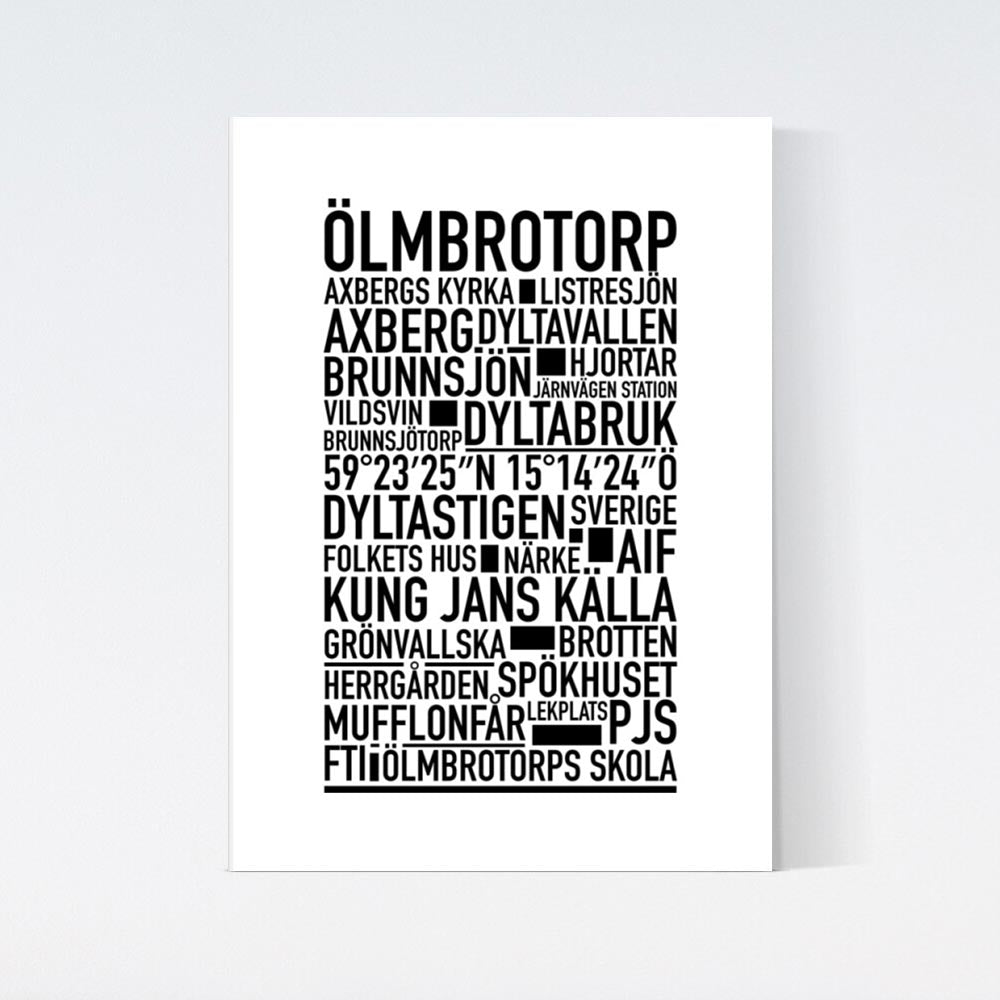 Ölmbrotorp Text Poster
