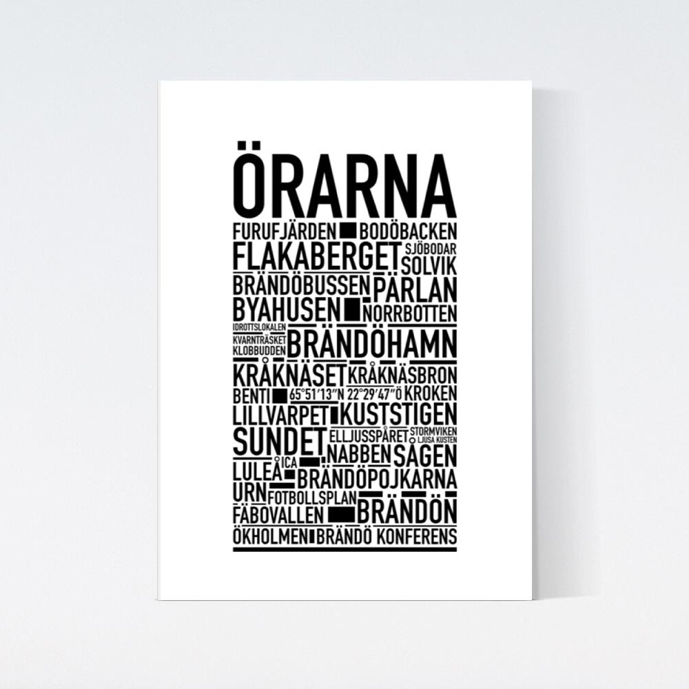 Örarna Text Poster