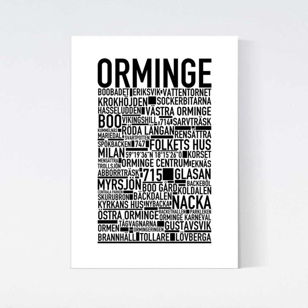 Orminge Text Poster