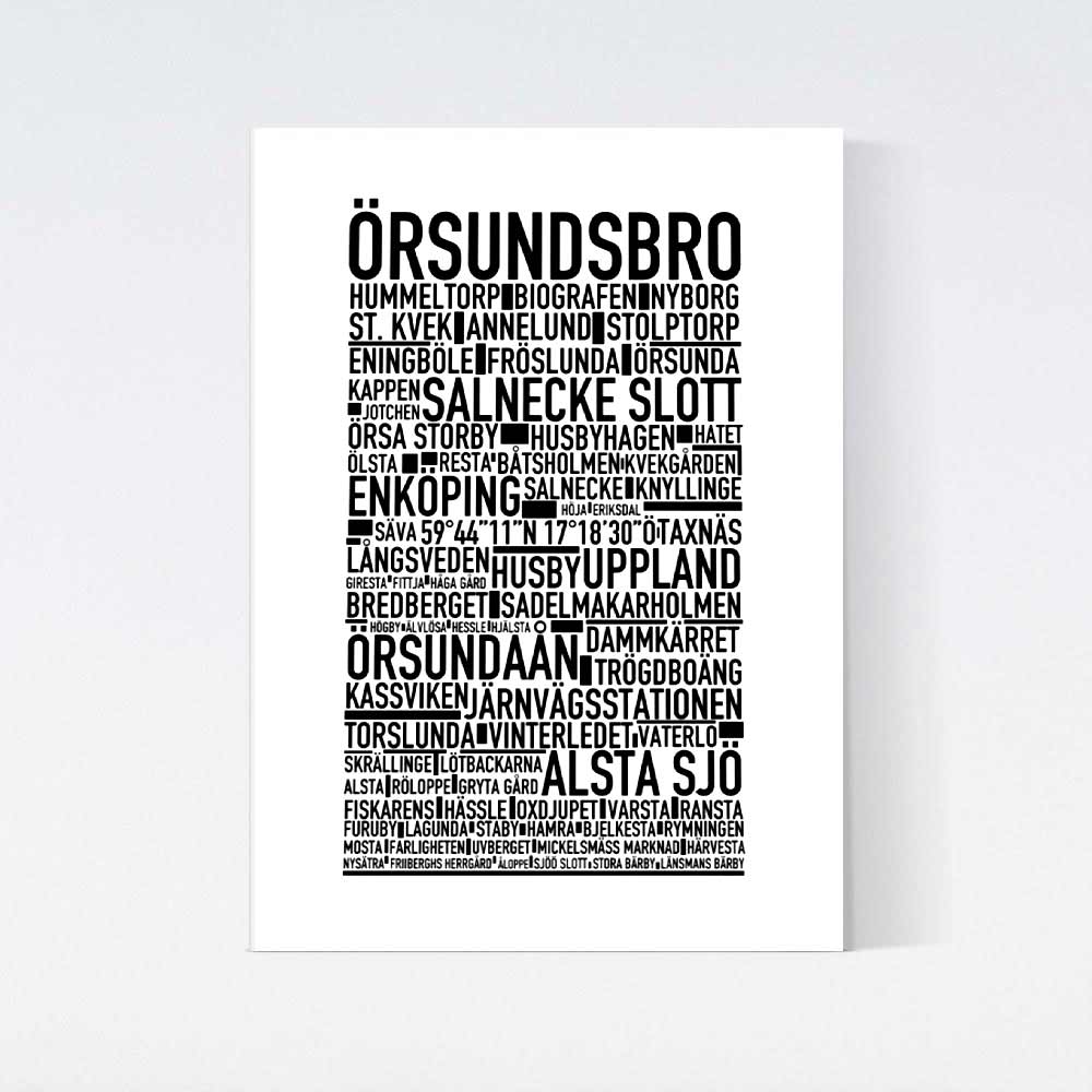 Örsundsbro Text Poster