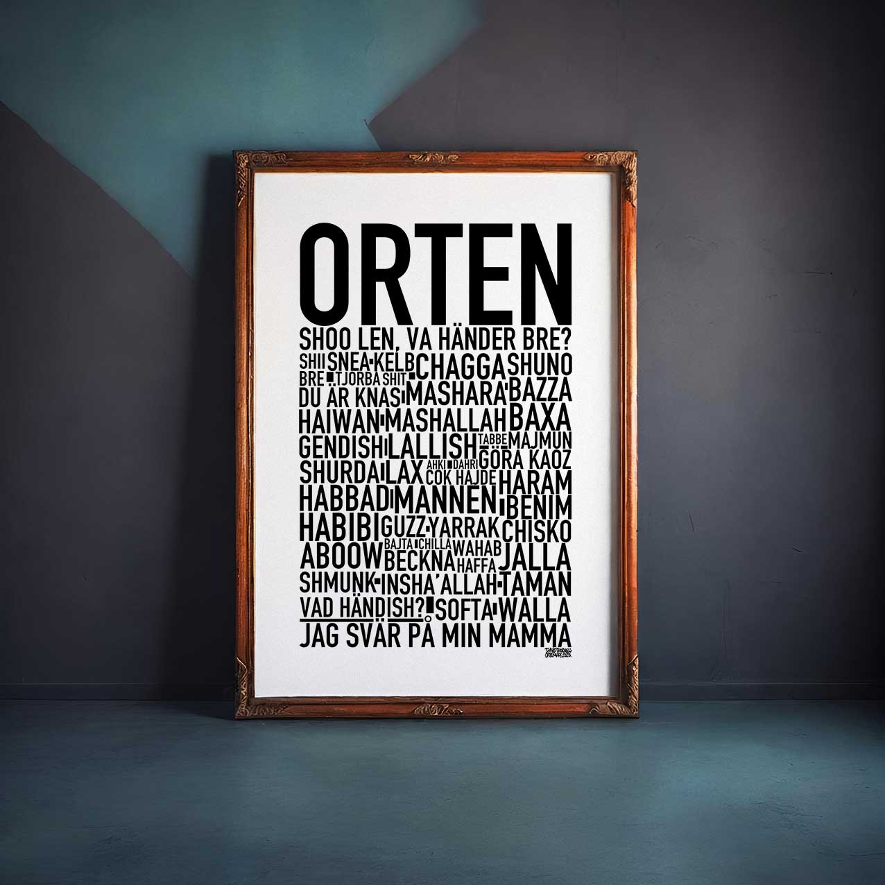 Orten Dialekt Text Poster