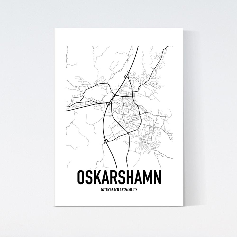 Oskarshamn Karta Poster