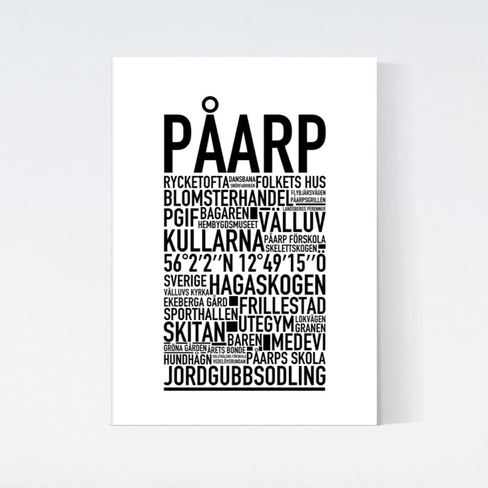 Påarp Text Poster