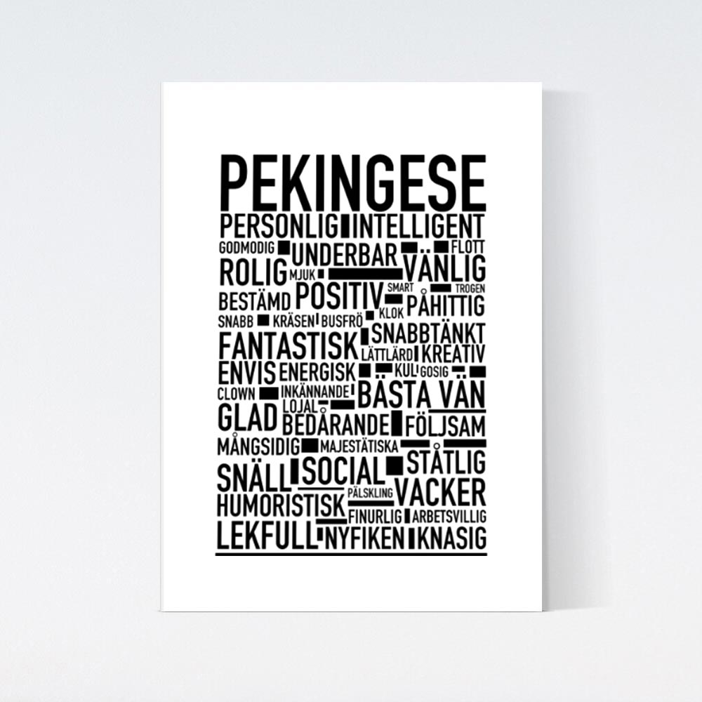 Pekingese Text Poster