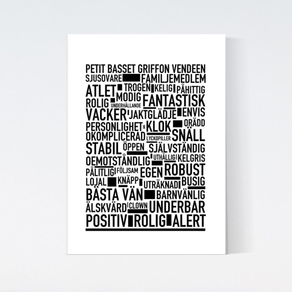Petit Basset Griffon Vendeen Text Poster
