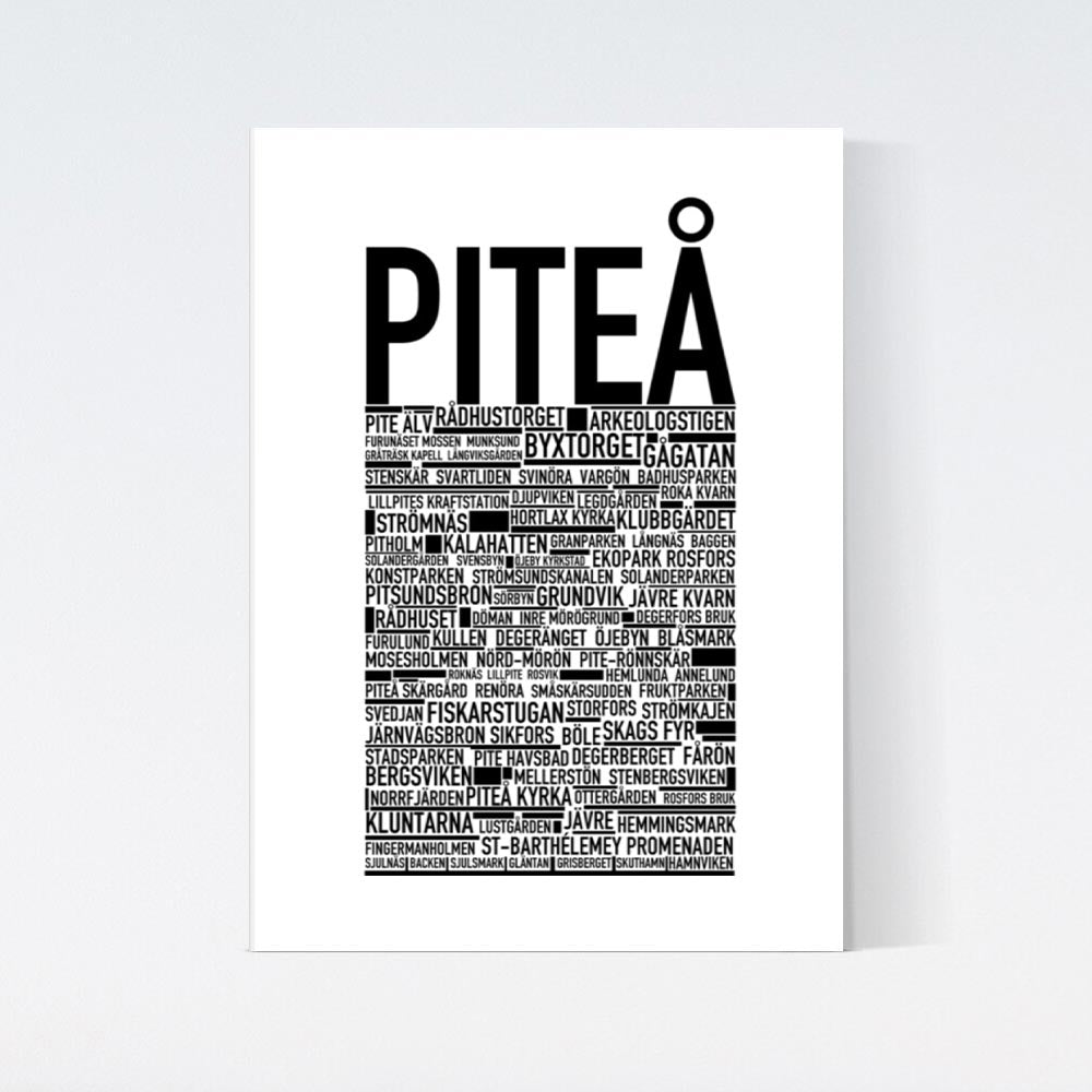Piteå Text Poster
