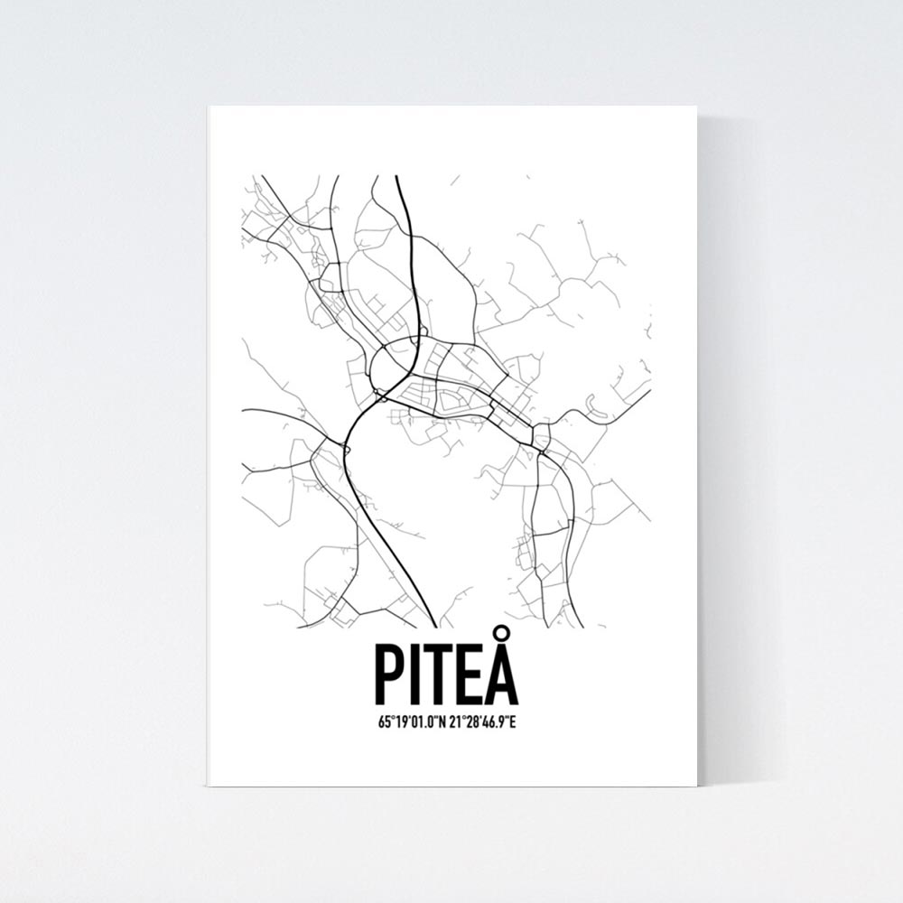 Piteå Karta Poster