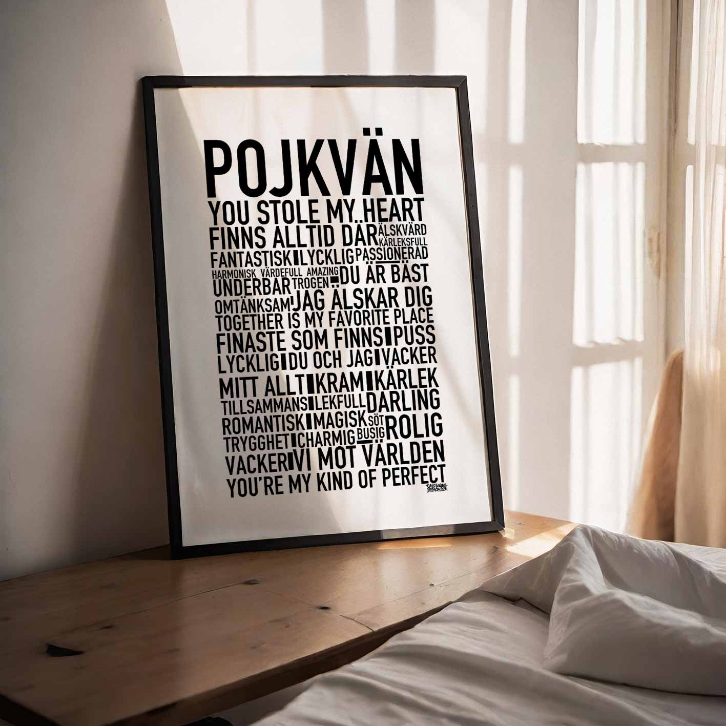 Pojkvän Text Poster