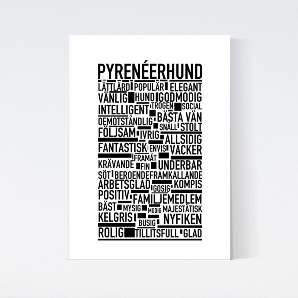 Pyrenéerhund Text Poster