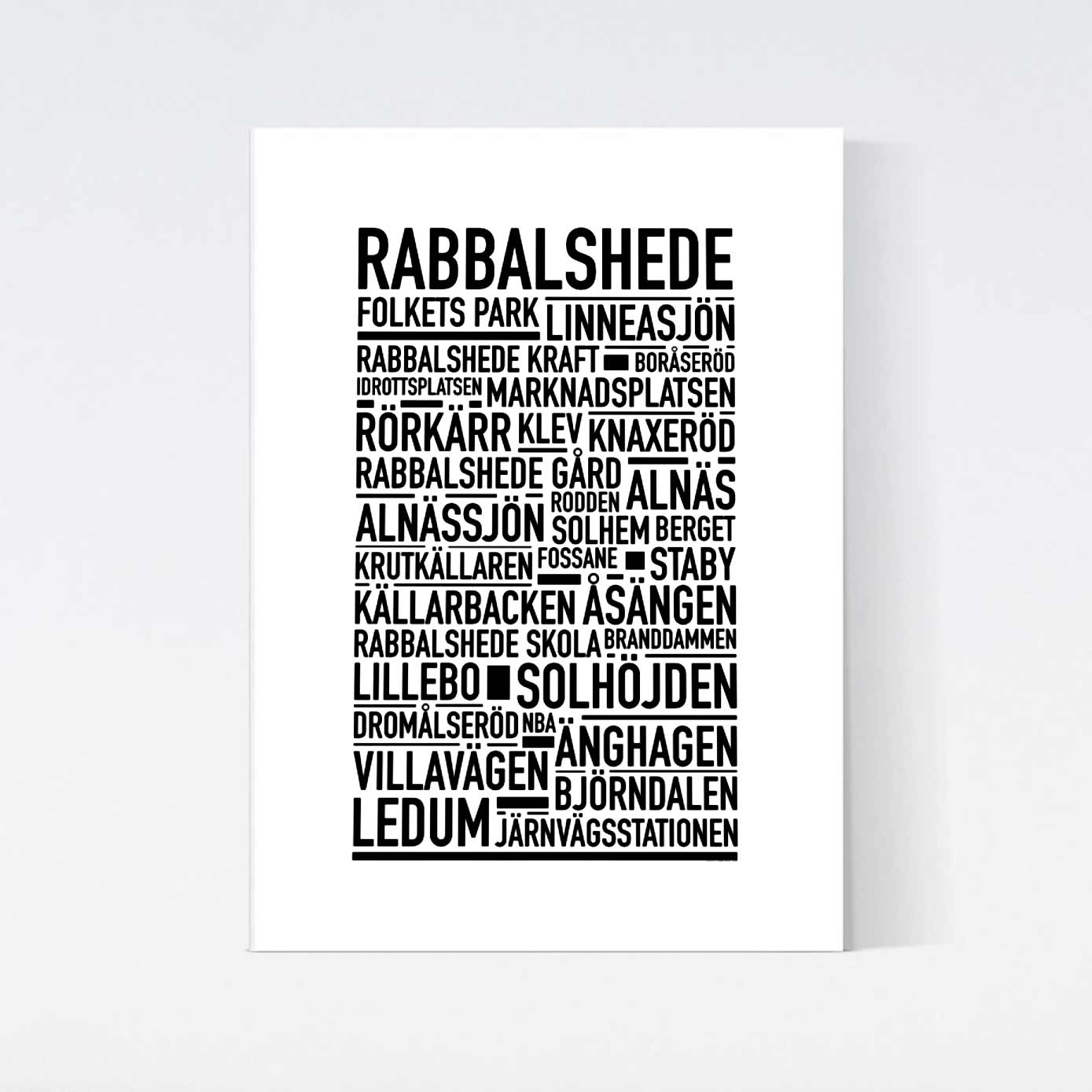 Rabbalshede Text Poster