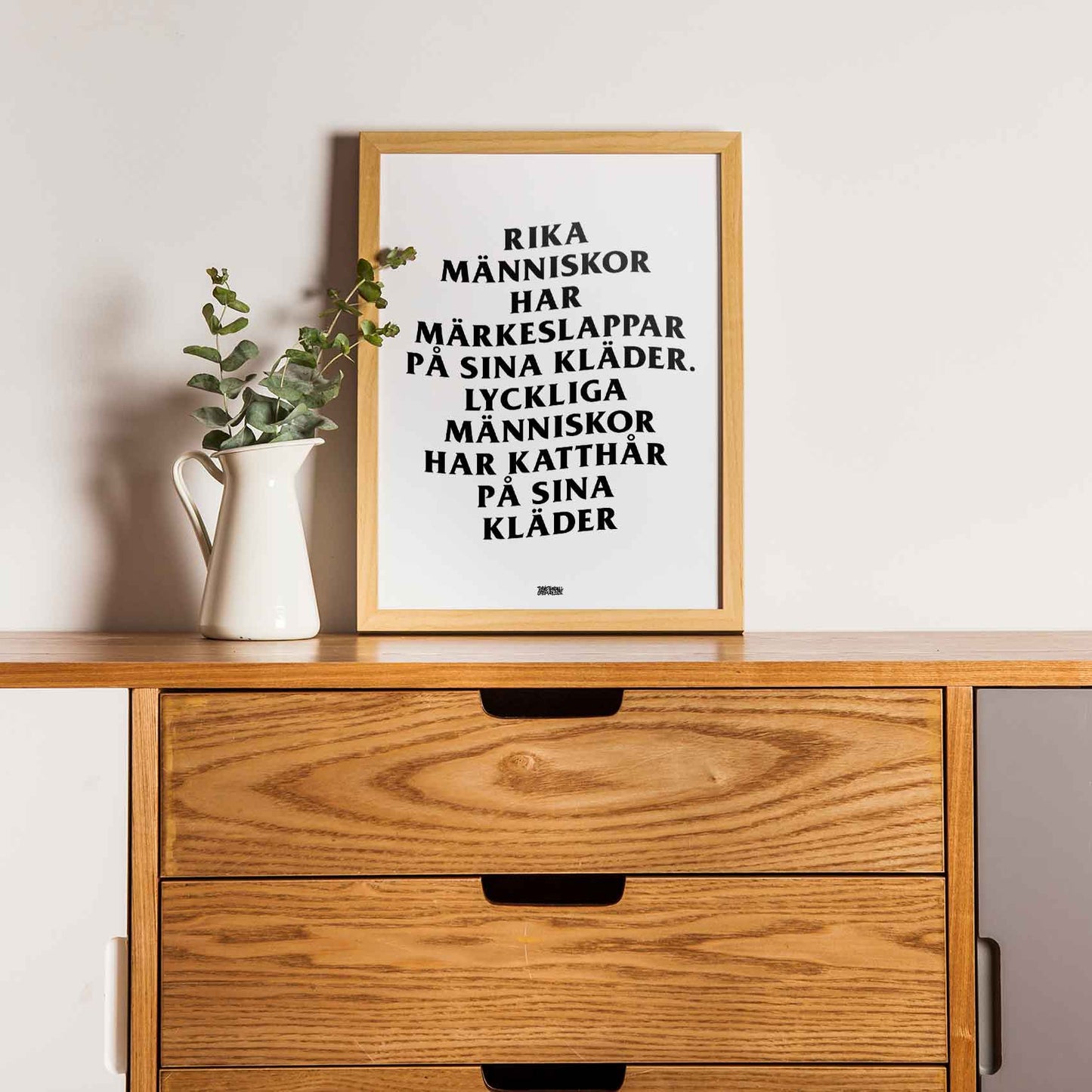 Lyckliga Människor Har Katthår Poster