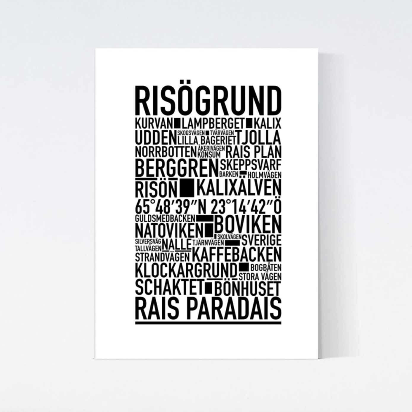 Risögrund Text Poster