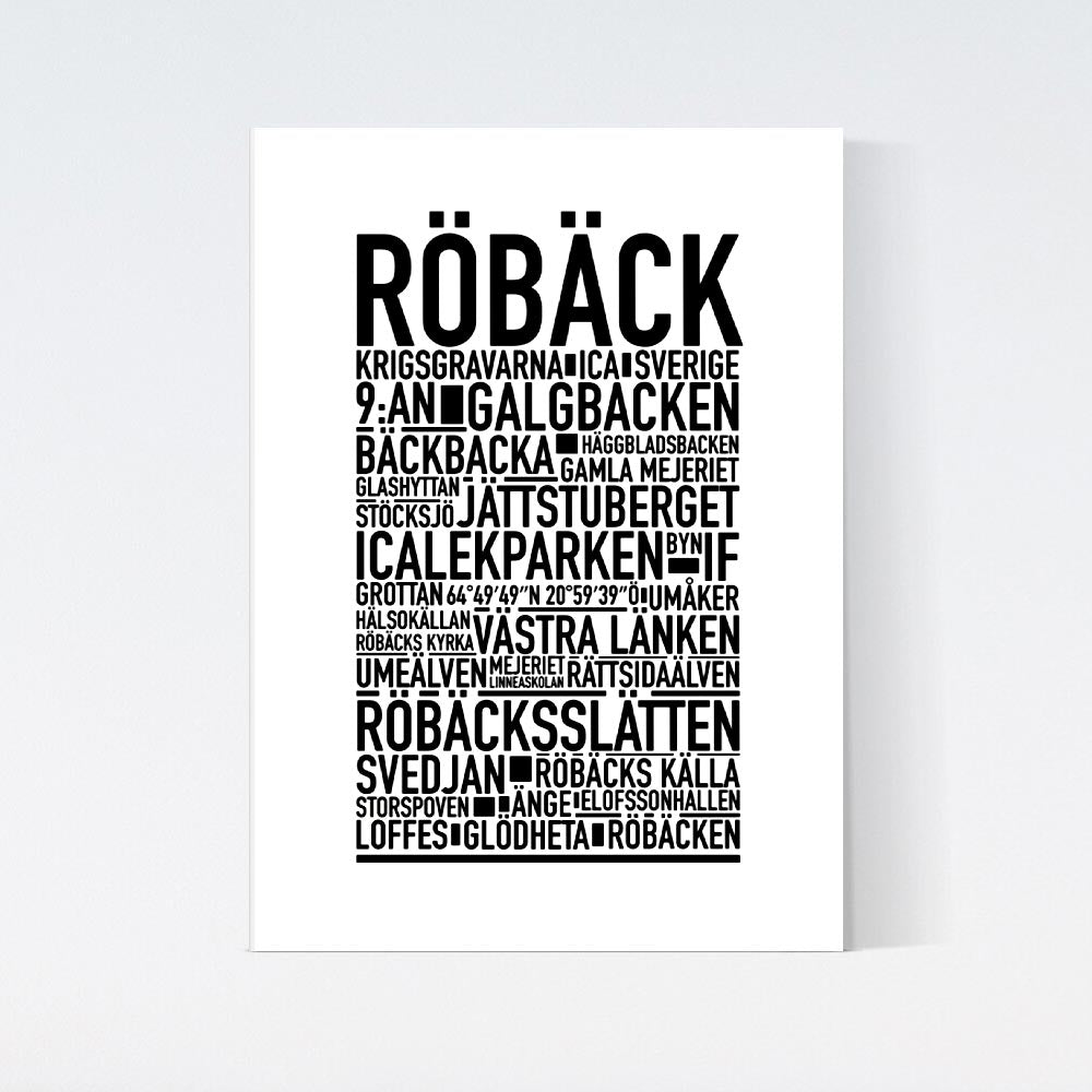 Röbäck Text Poster