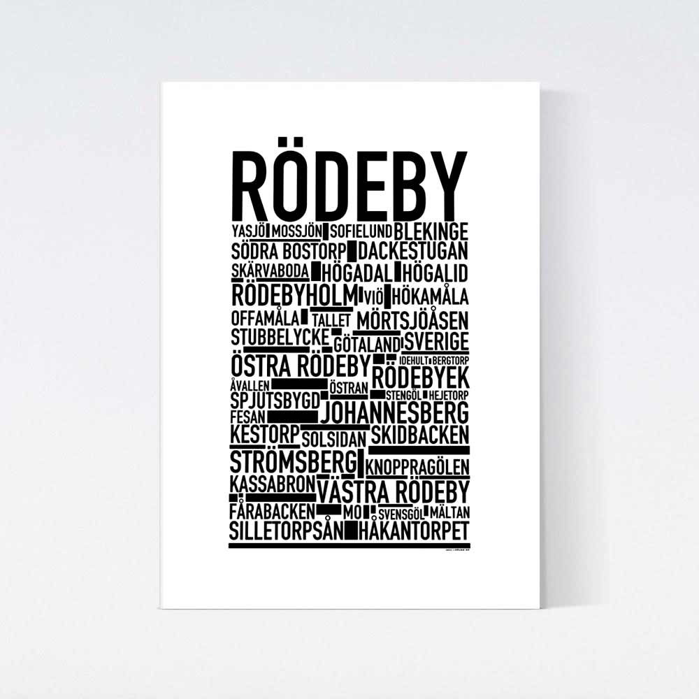 Rödeby Text Poster