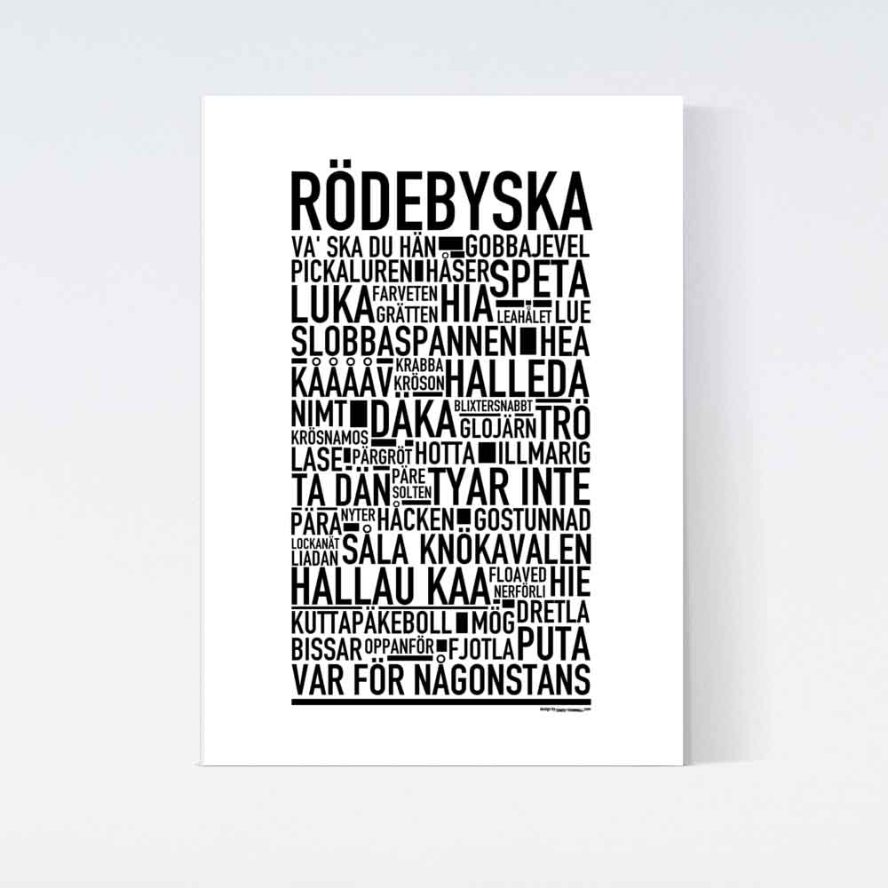 Rödebyska Dialekt Text Poster