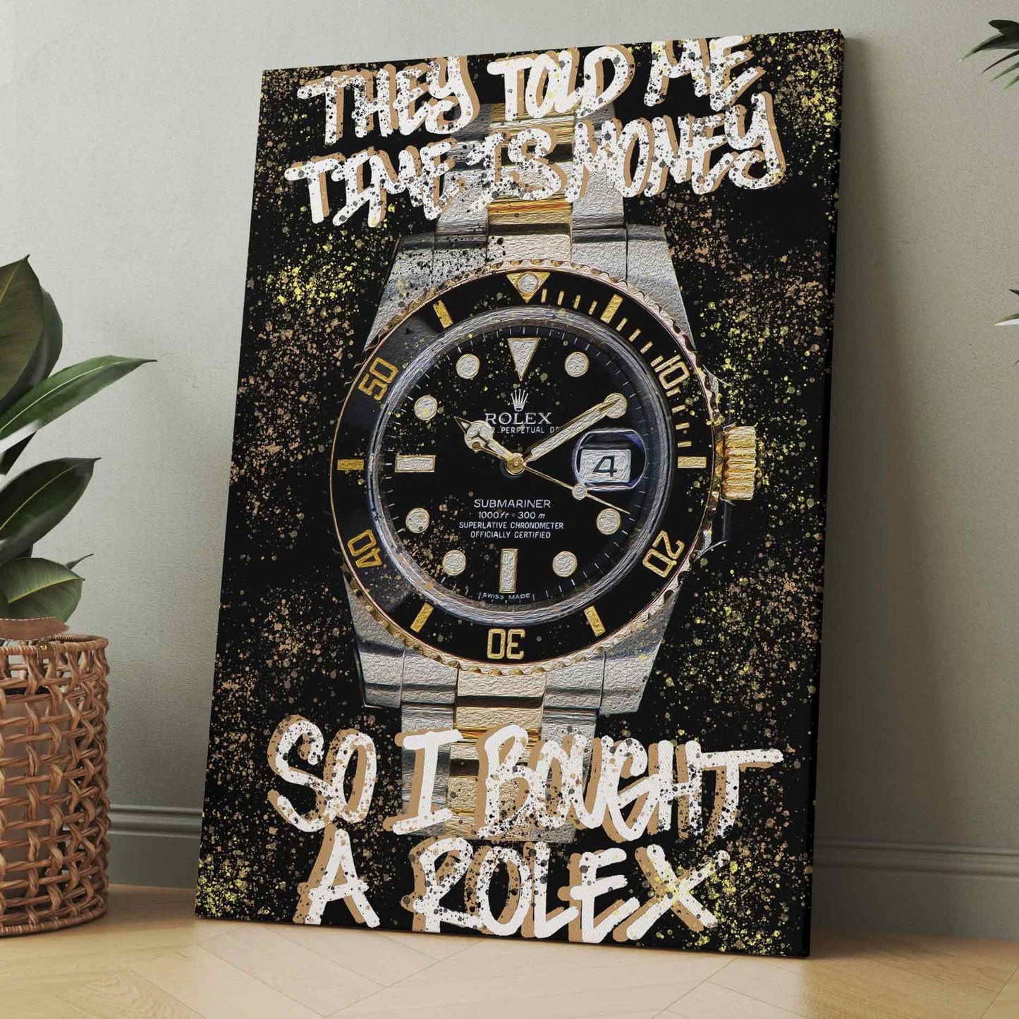 Rolex Watch Art Canvas