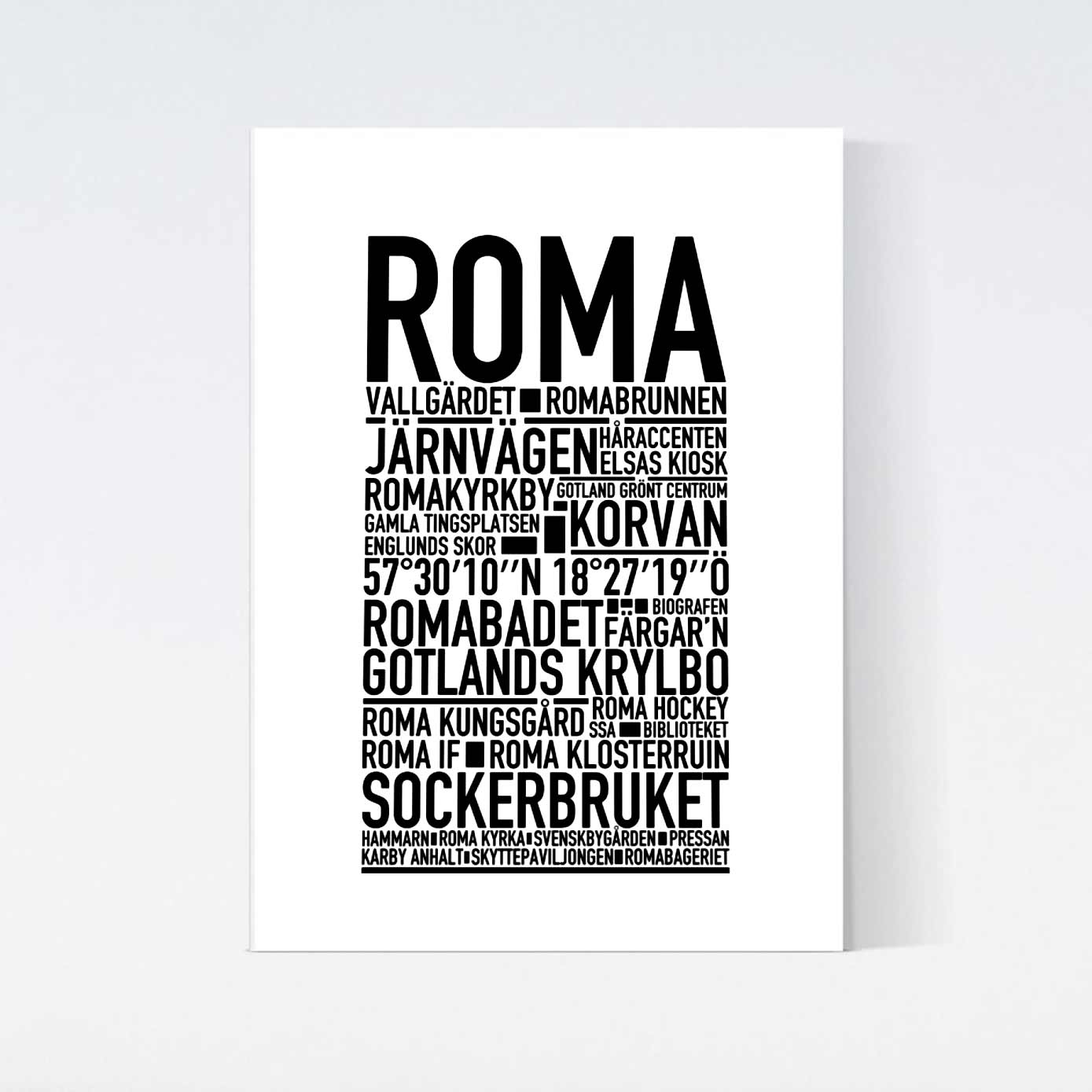 Roma Text Poster