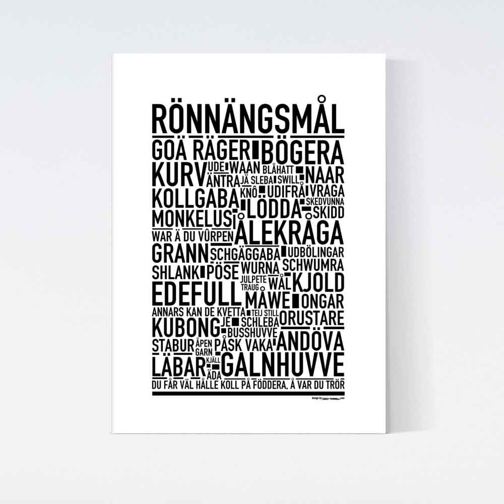 Rönnängsmål Dialekt Text Poster