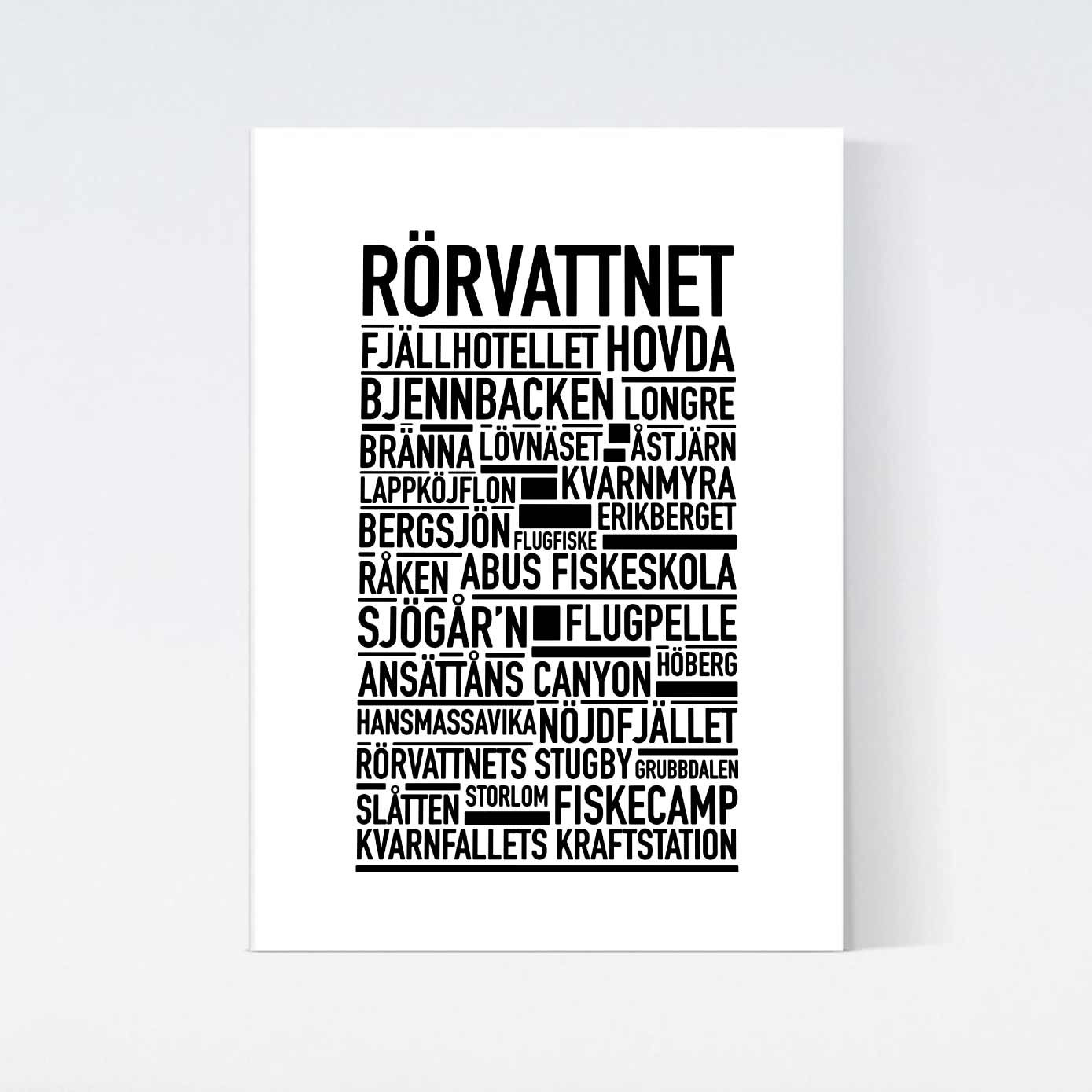 Rörvattnet Text Poster