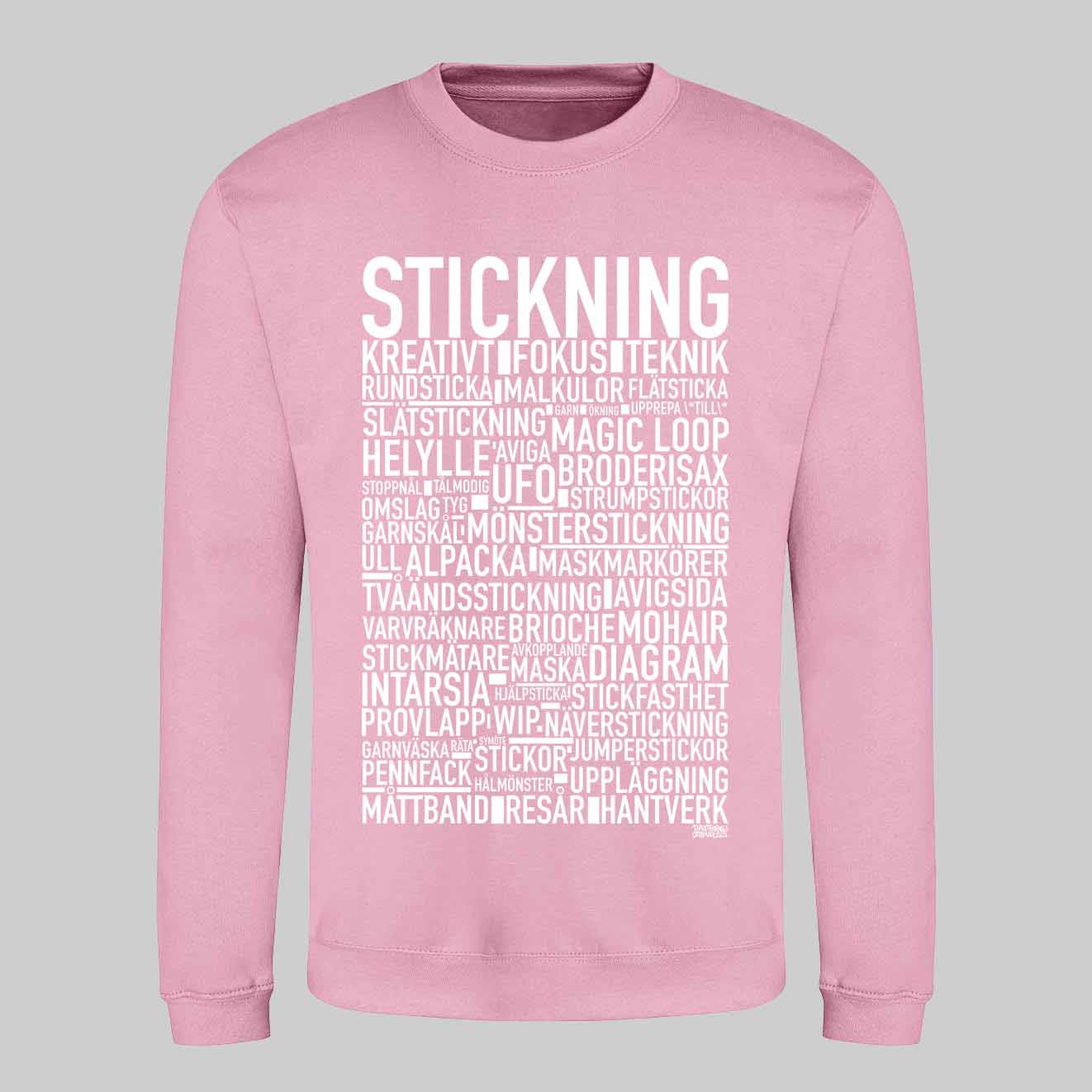 Stickning Text Sweatshirt