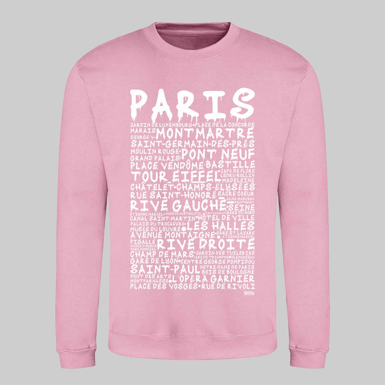 Paris Graffiti Text Sweatshirt