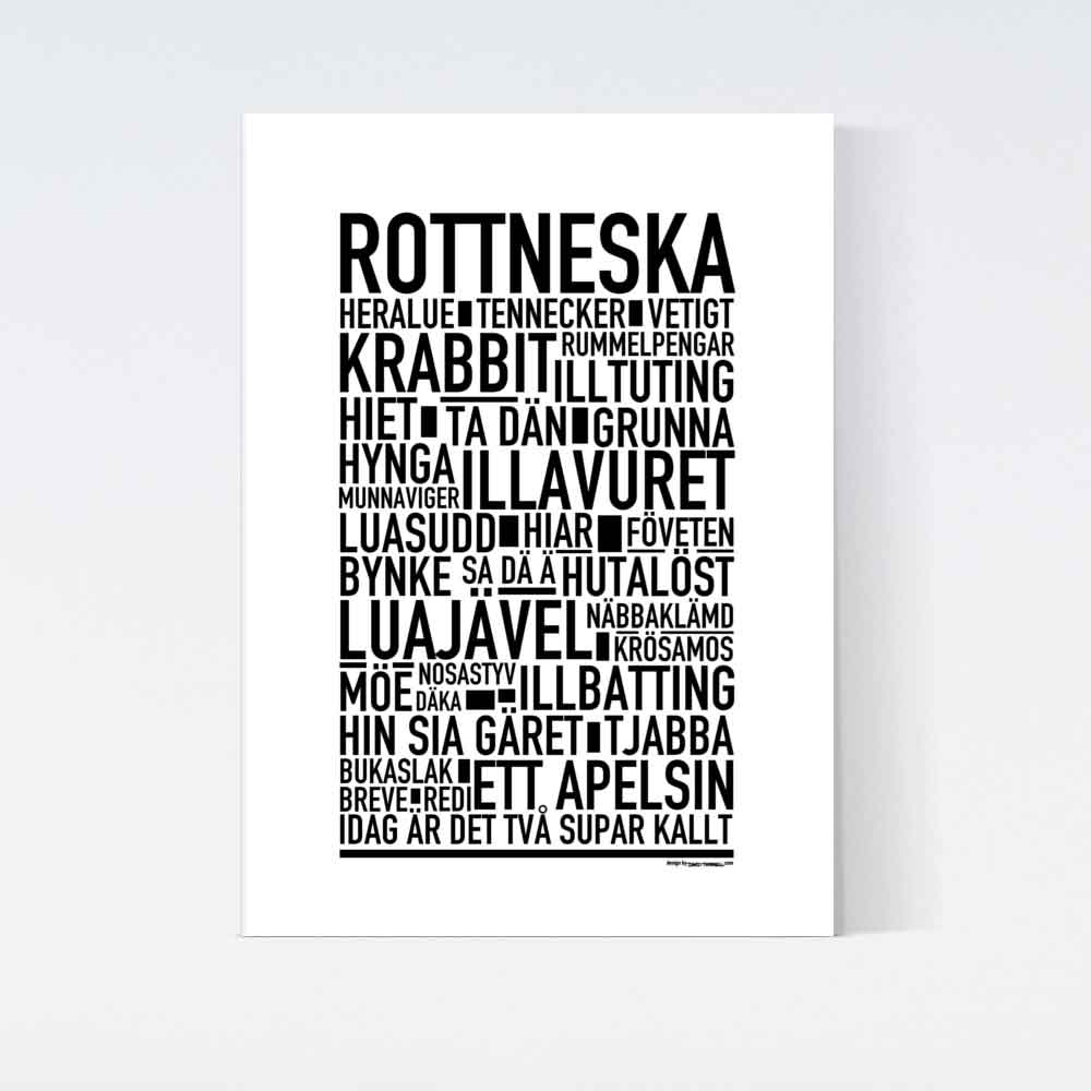 Rottneska Dialekt Text Poster