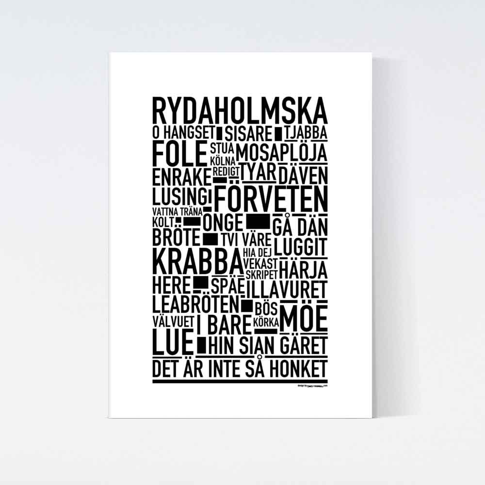 Rydaholmska Dialekt Text Poster