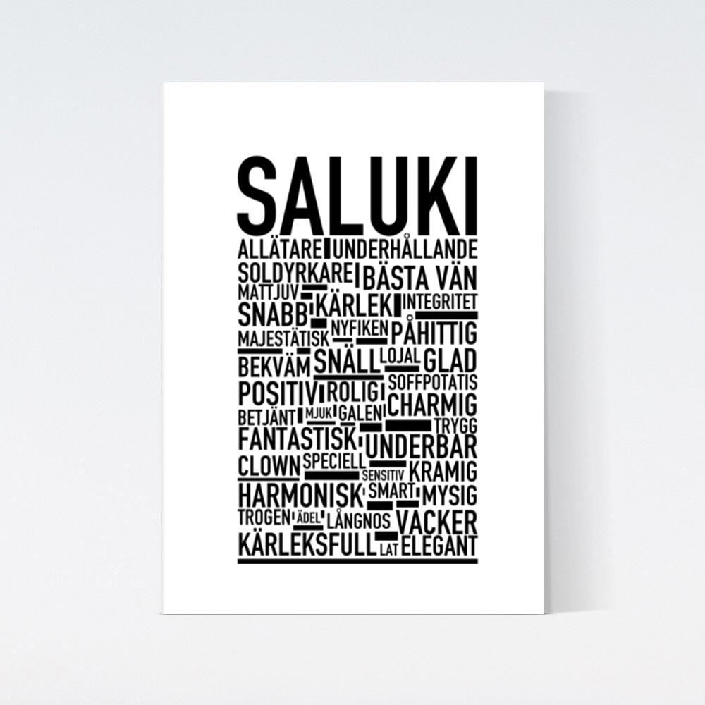 Saluki Text Poster