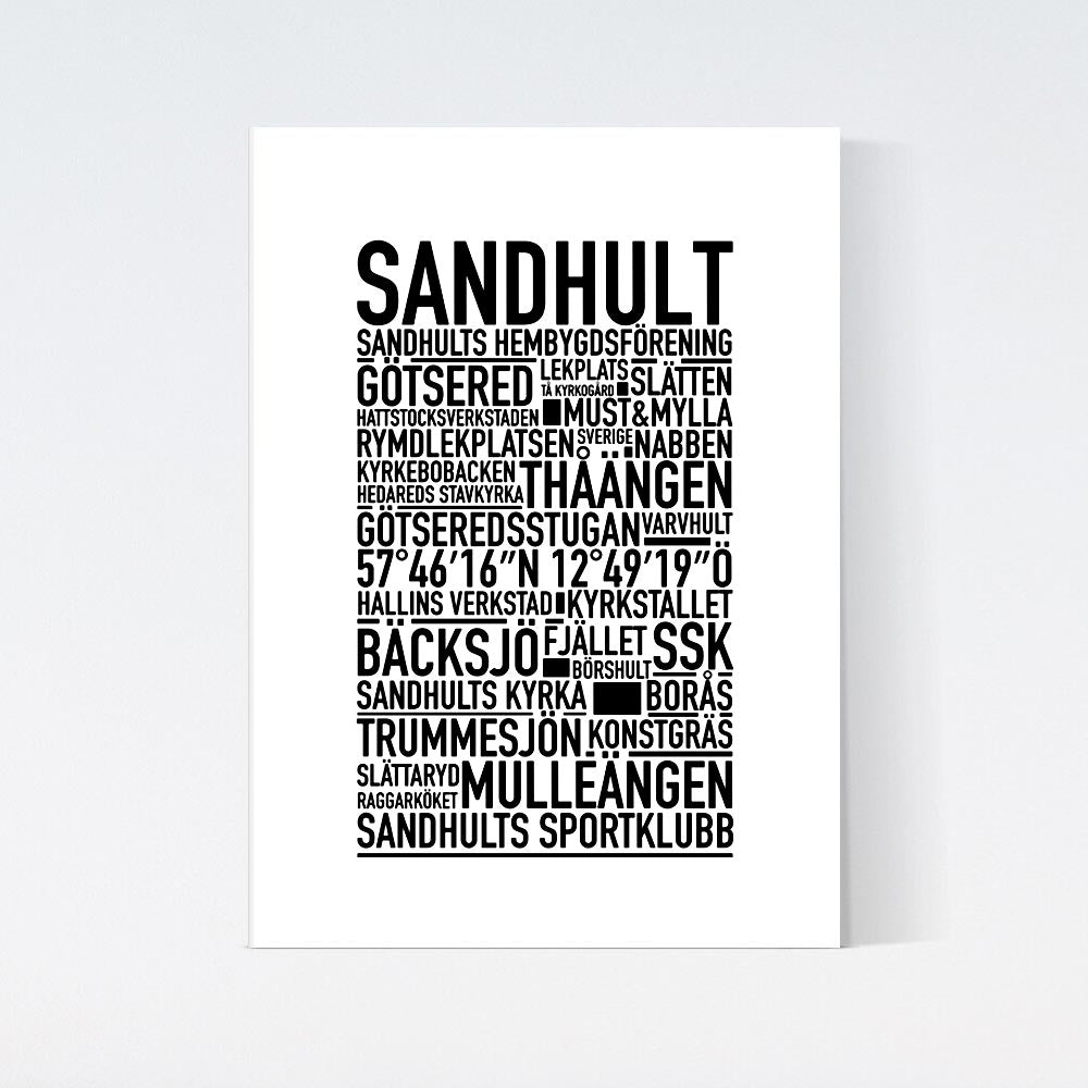 Sandhult Text Poster