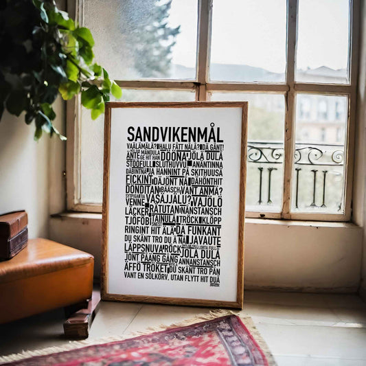 Sandvikenmål Dialekt Text Poster