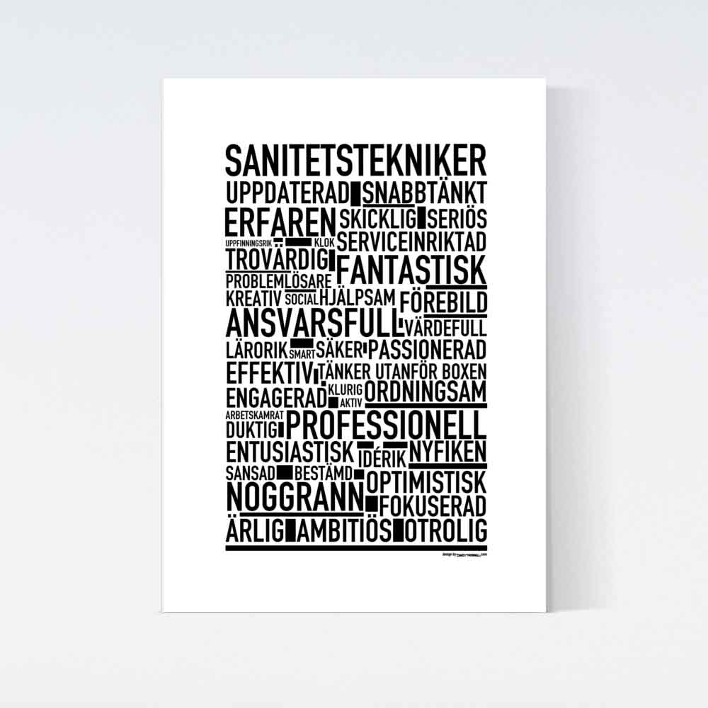 Sanitetstekniker Text Poster