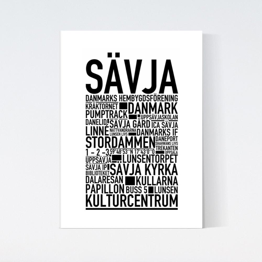 Sävja Text Poster