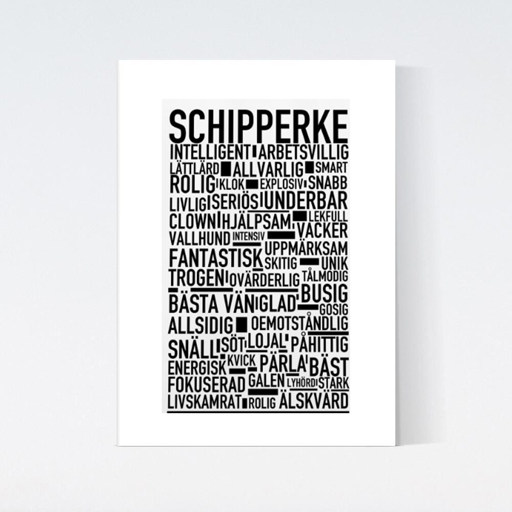 Schipperke Text Poster