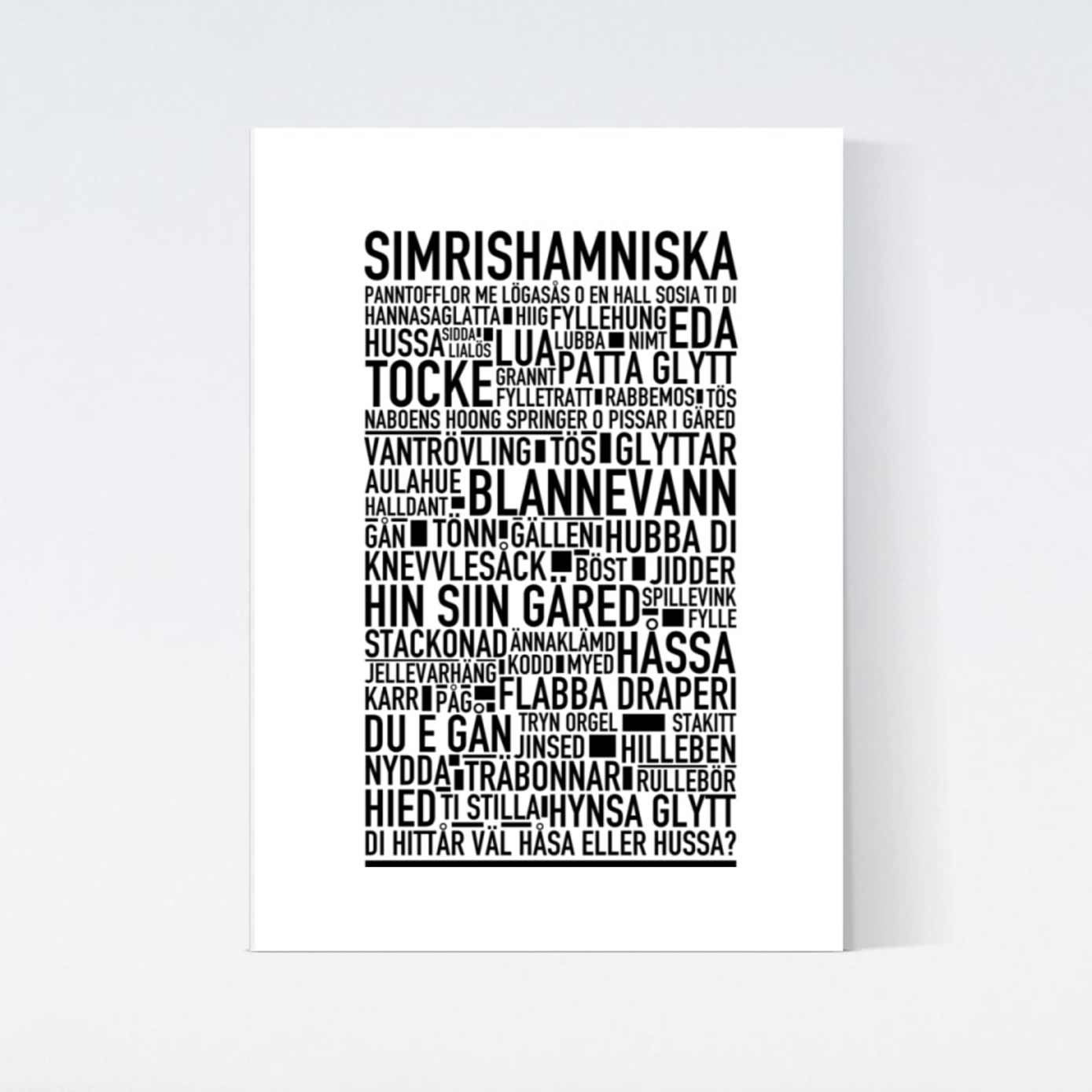 Simrishamniska Dialekt Text Poster