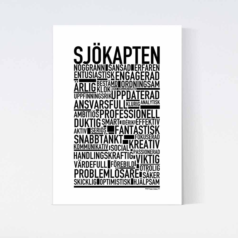 Sjökapten Text Poster