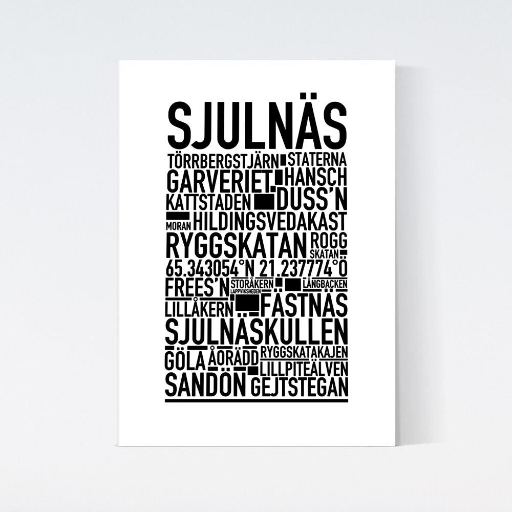 Sjulnäs Text Poster