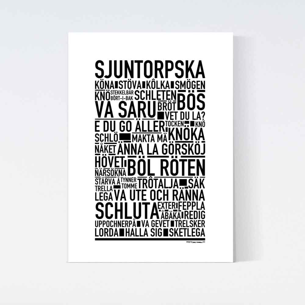 Sjuntorpska Dialekt Text Poster