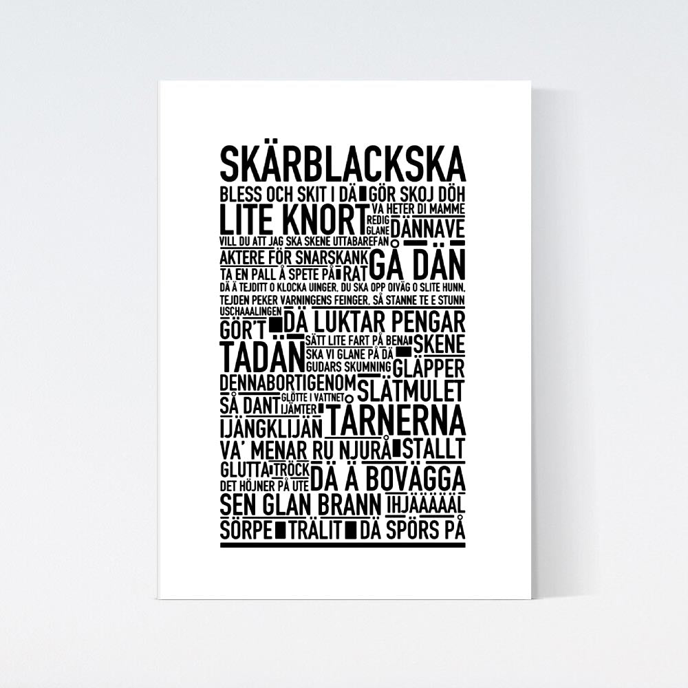 Skärblackska Dialekt Text Poster