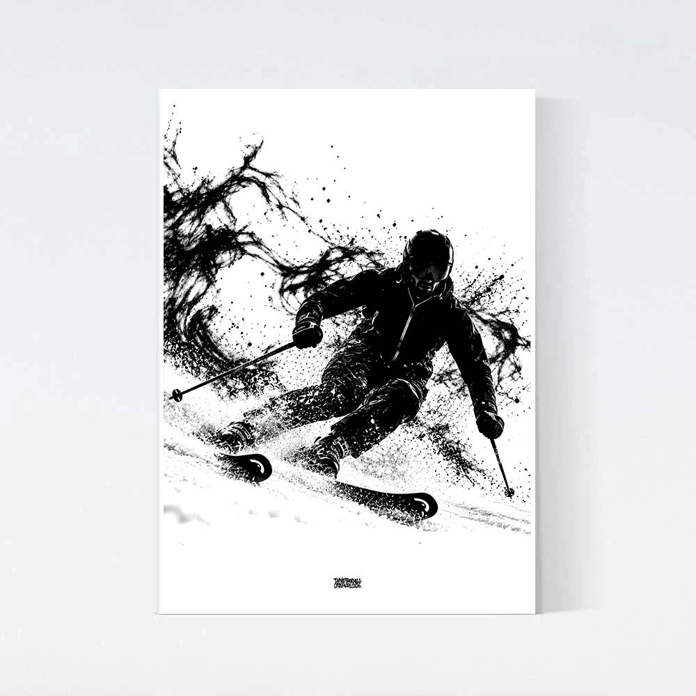 Skidåkare Man Poster