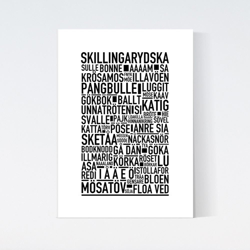 Skillingarydska Dialekt Text Poster
