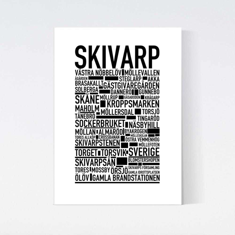 Skivarp Text Poster