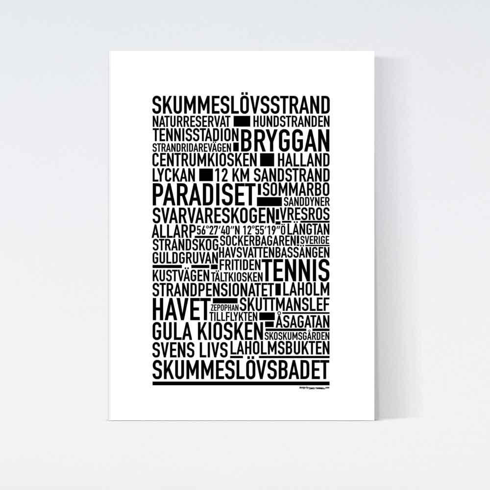 Skummeslövsstrand Text Poster