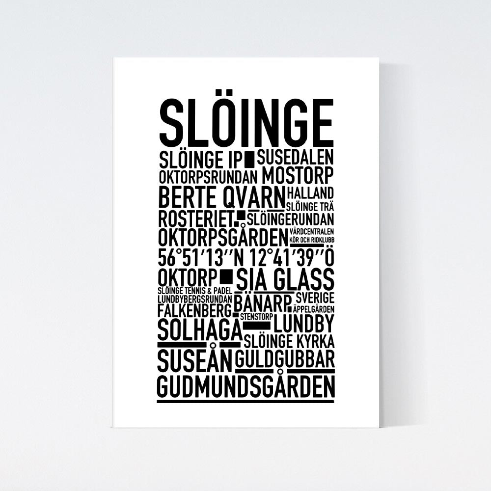Slöinge Text Poster