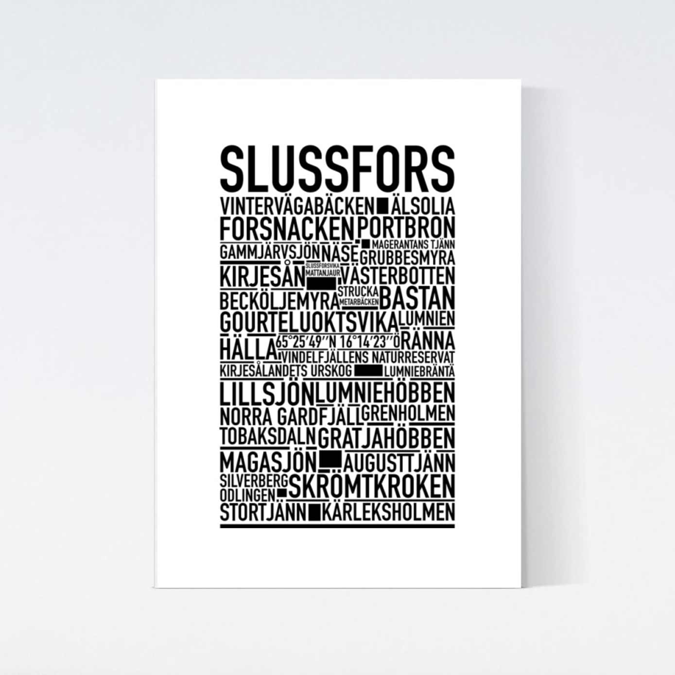 Slussfors Text Poster