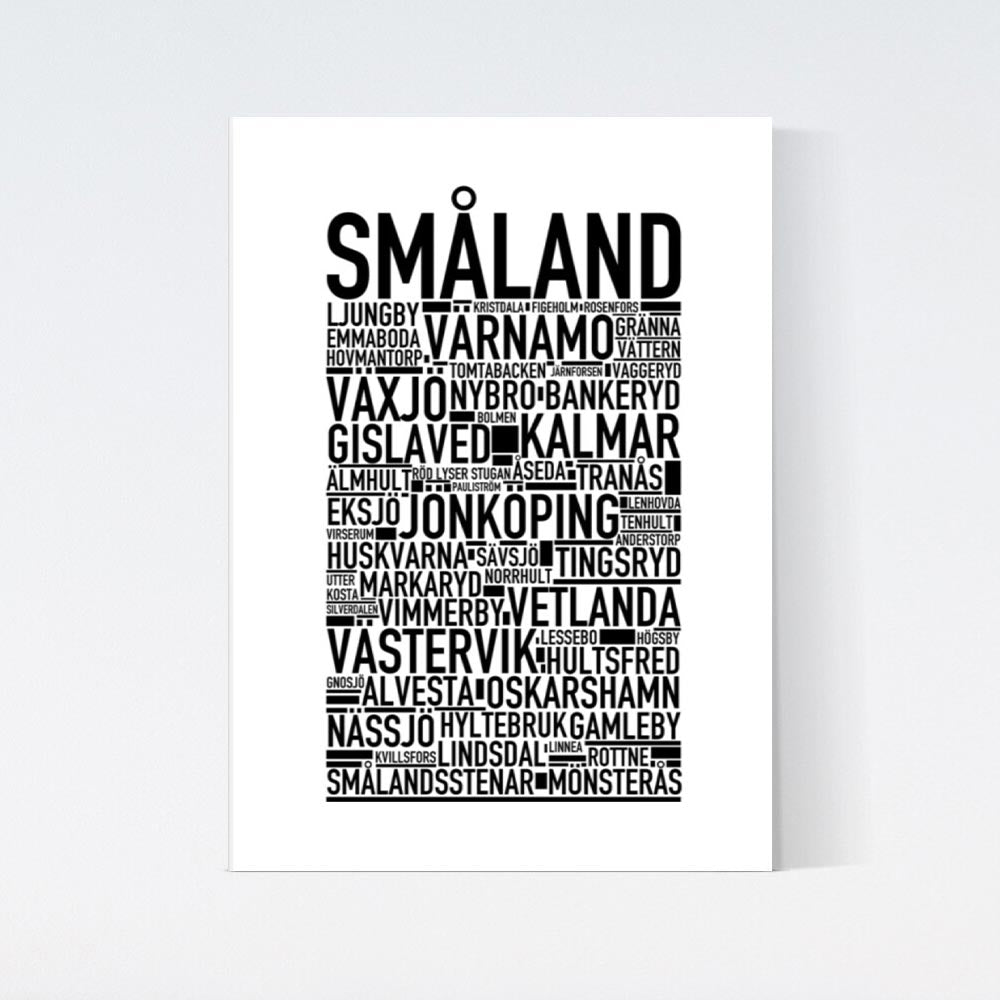 Småland Landskap Text Poster