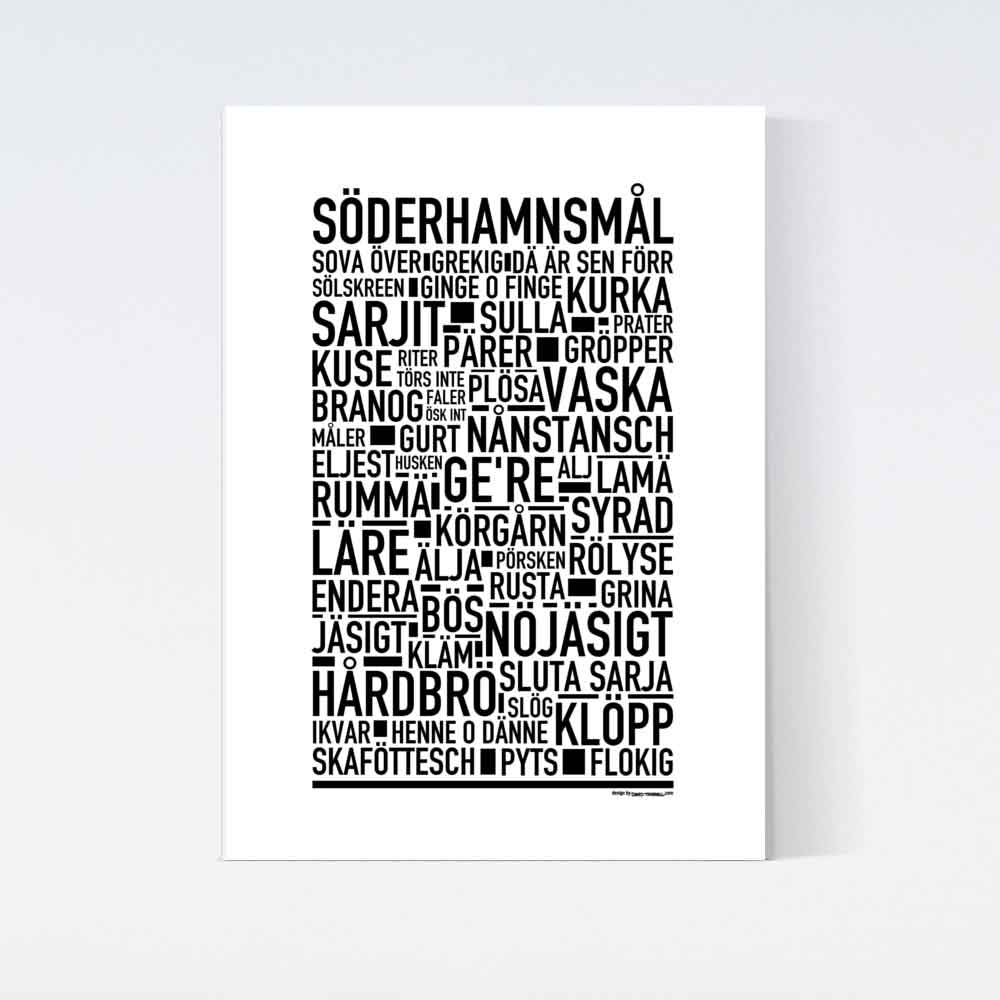Söderhamnsmål Dialekt Text Poster
